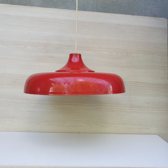 Red Ceiling Light Retro Red Emtal Lamp Wall Ceiling Kitchen Lamp Home Decor Modernist Lamp