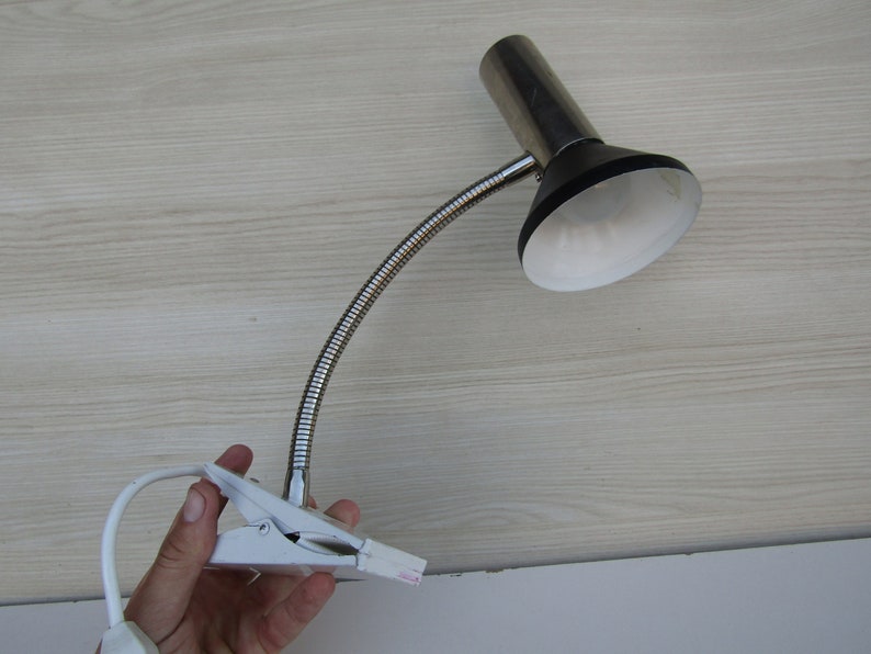 Vintage Desk Lamp Clamp On 70 S Retro Lighting Image 0