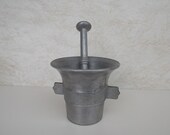 Vintage stainless still Mortar Pestle Vintage Kitchen Decoration Medical Decor