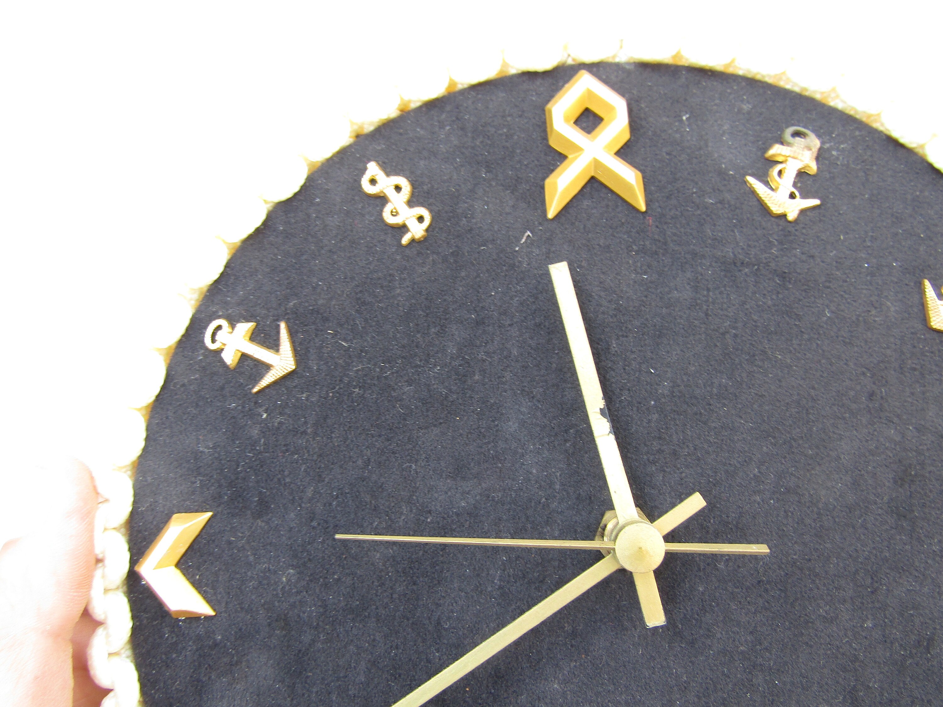 Vintage handmade clock army style clock black clock working | Etsy