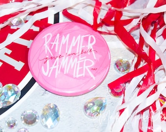 MADDYMARIEPAINTS &quot;Rammer Jammer&quot; OFFICIALLY LICENSED Univeristy of Alabama® 2.25&quot; Gameday Button | The Original Pink Gameday™
