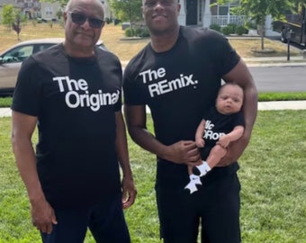 Father's Day Shirt, The Original and The Remix, Funny Matching Shirt, Daddy, Me