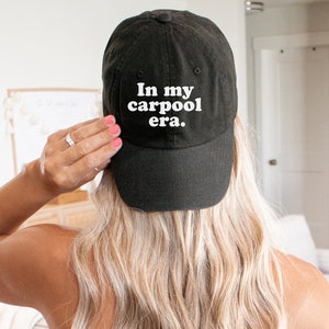 Dad Hat: In My Carpool Era, Funny Mom Caps, Embroidered, Eras, Baseball, White Thread