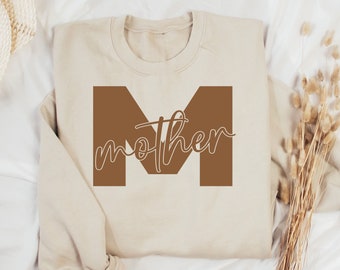 Mother Sweatshirt | Women Clothing | Fall PSL Top | Varsity Letter Pullover | Crewneck Sweater | Motherhood Shirt | Cozy Season | Unisex Tee