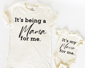 Shirts for Matching | Mama's Toddler Girl T-shirt | Bodysuit for Baby | Family Set | Mommy and Baby | Mom of Girls | Unisex Clothing | Tops