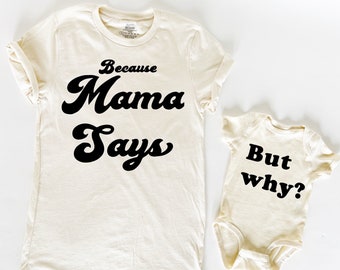 Mama Matching | Gender Neutral Clothing | Mama and Baby Outfits | Minimalist Mama Clothing | Coordinated Mama & Baby | Matching Shirts | Top