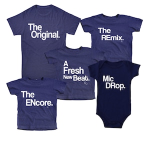 Family Pajama Set Tees Kids Clothing For Matching with Mom Toddler Dad Shirts Tops PJs Christmas gift The Original The Remix® image 1