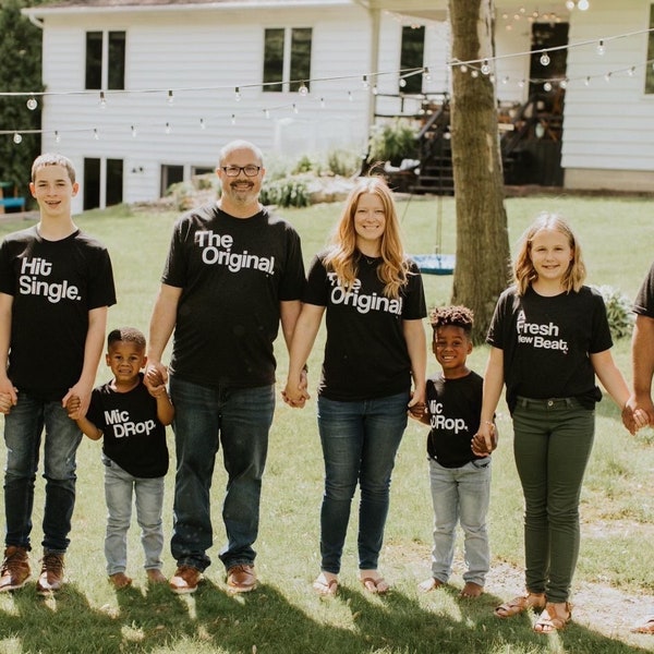 Family of 8 Shirts | Personalize T-shirt | Customize Family Matching | Adoption Shirts or Family Reunion | Tops and Tees | Unisex Clothing