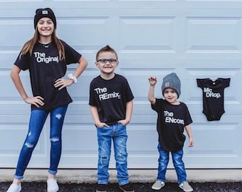 Announcing T-shirts: Mic Drop Baby, Announcement, The Original The Remix The Encore®, Youth, Toddler, and Baby