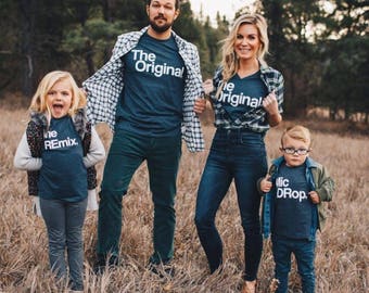 Gifts | Matching Family Shirts | The Original | The Remix | Travel | Tshirts for | Mommy and Me | Dad and Son | New Mom | Dad | Pregnancy