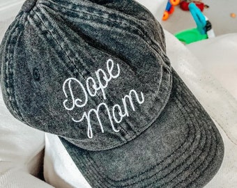 Denim Mom Baseball Hat:  Adjustable Women's Cap