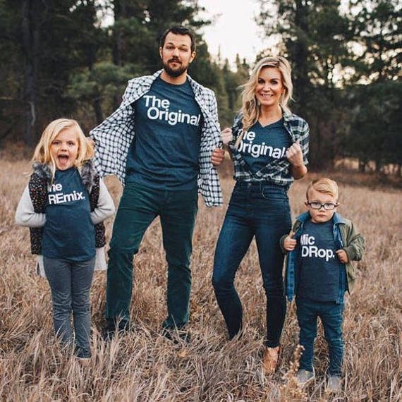 Funny Cute Daddy and Baby Matching T-Shirts Set the original-the remix