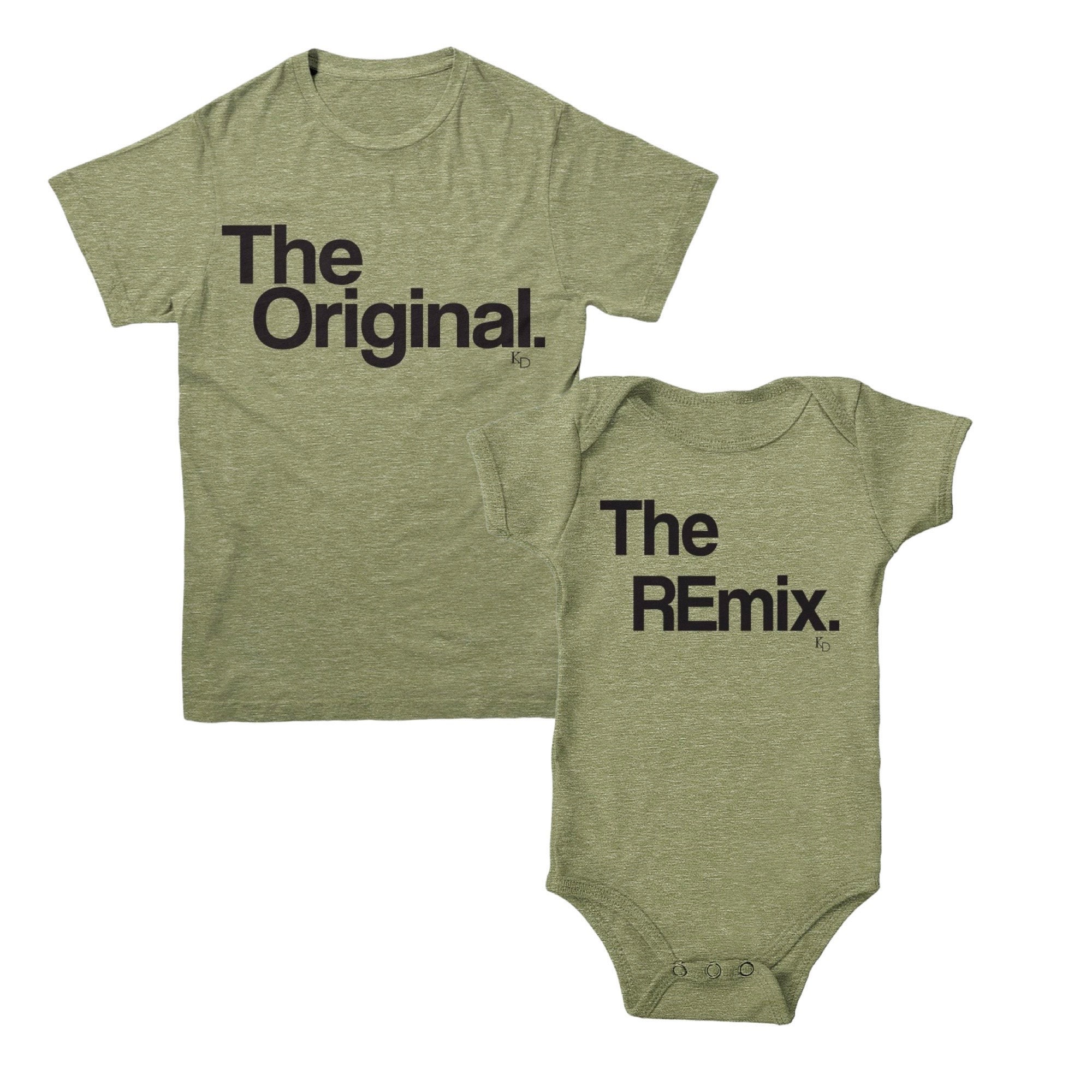 Father's Day Olive Shirt Set: The Original, The Remix