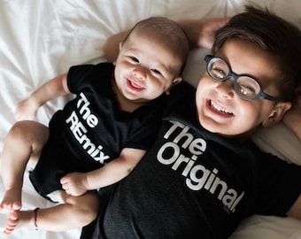 Matching Siblings Outfit: The Original, The Remix Cotton T-Shirt Set