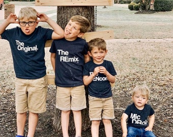Matching Kids | Boys Clothing | Brother Matching Outfits | Remix Outfit | Boys Twin Shirts | Best Bros T-shirts | Cousin Tees | The Original