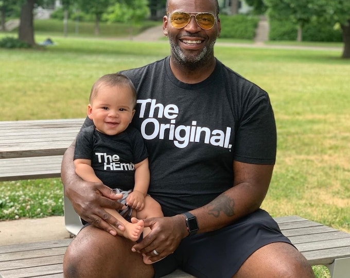 Daddy and Baby T-shirt Set: The Original, The Remix, Dad Clothing, Gift, New Dad