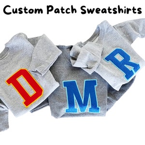 Sudaderas a juego / Camisas con letras personalizadas / Parches para coincidencia familiar / Conjuntos de hermanos / Jersey divertido / Parches de bordado / Suéter