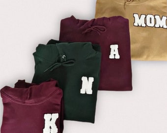 Matching Hoodies | Custom Family Hoodie | Personalized Letter Patch | Family Matching Outfits | Customizable Letters | Pocket Style Families