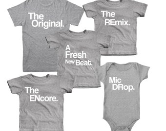 Generation Family Gift | Reunion Party | Matching Adult & Kid Set | The Producer Funny Outfit | Grandparents | Custom Shirt Sayings | Remix