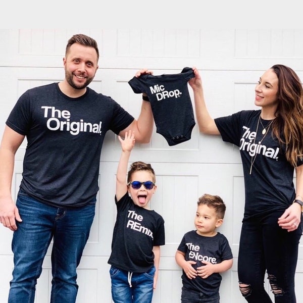 Hijo, Niño, Papá, Original, Remezcla, Conjunto, Ropa, Combinación, Mini Yo, Camisetas, Personalizado, Camisetas, Regalo