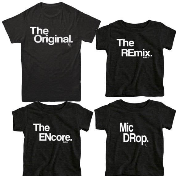 The Original the Remix the Encore® Family of 7 Set Shirts | Etsy 