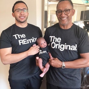 Papa | Sohn | Enkel | Väter | 3 Generationen | Hemd | Set | Passende Kleidung | Papa und Ich | Benutzerdefinierte Baby-Outfit | Für Geschenk | Geburtstag