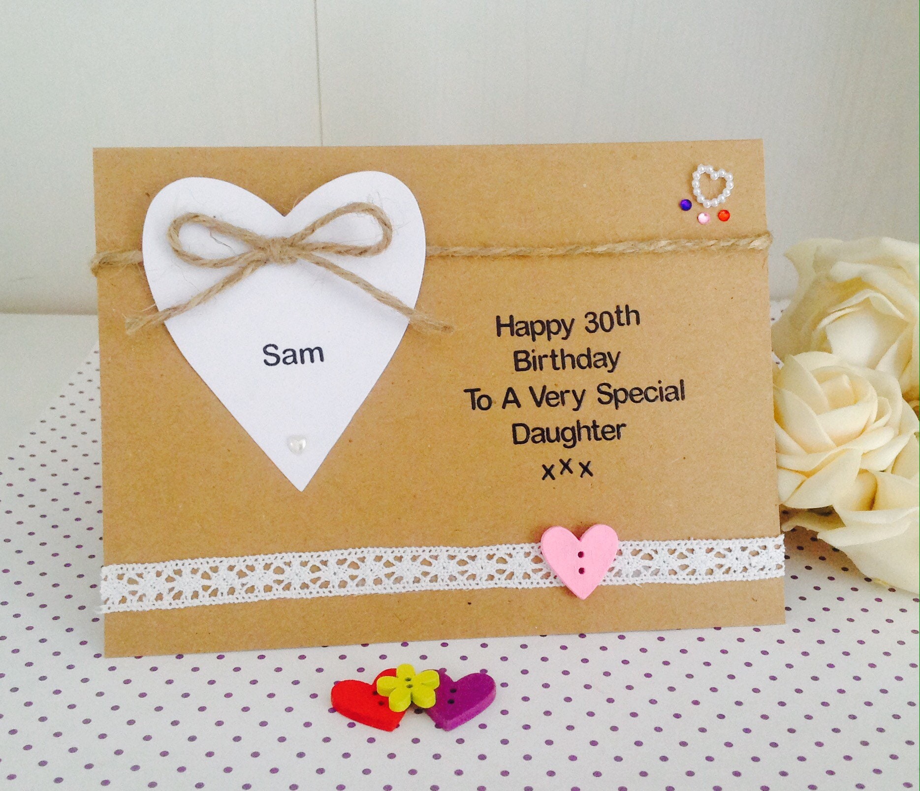 Tarjeta De Cumpleaños Para Mamá Hija Hermana amigo nieta personalizado de 3 Tamaños