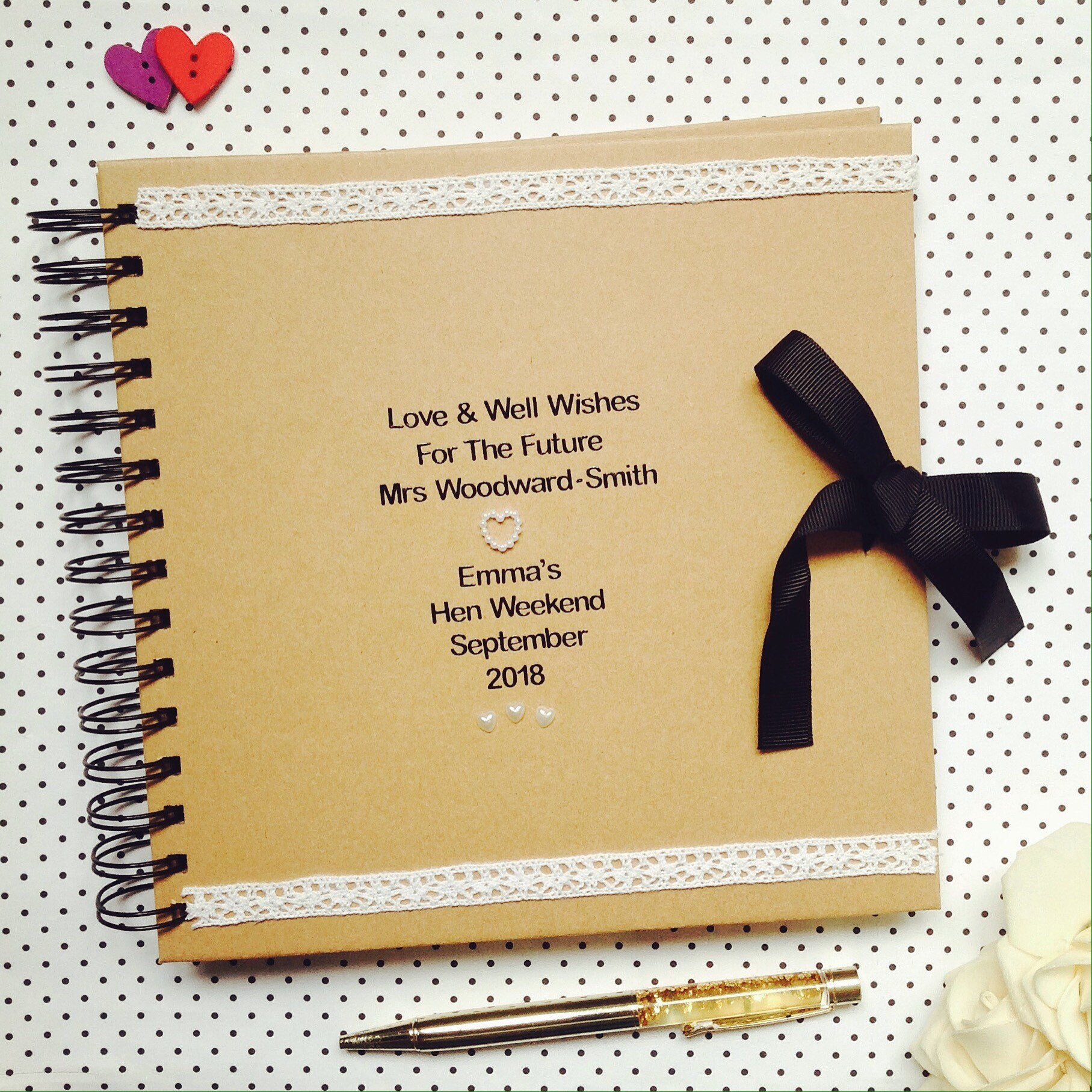 Personalised Hen Party Hen Do Memory Guest Book Hen Weekend Etsy UK