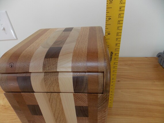 Large Handmade Walnut Wood Jewelry Box Walnut and Oak Bandsaw Jewelry Box Jewelry Box Women/'s Jewelry Box Men/'s Walnut Jewelry Box
