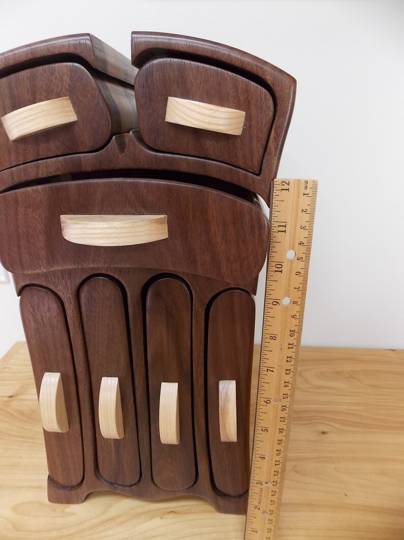 Handmade Large Walnut Wood Jewelry Box Walnut Jewelry Box Women/'s Jewelry Box Bandsaw Box Necklace and Bracelets Girls Jewelry Box