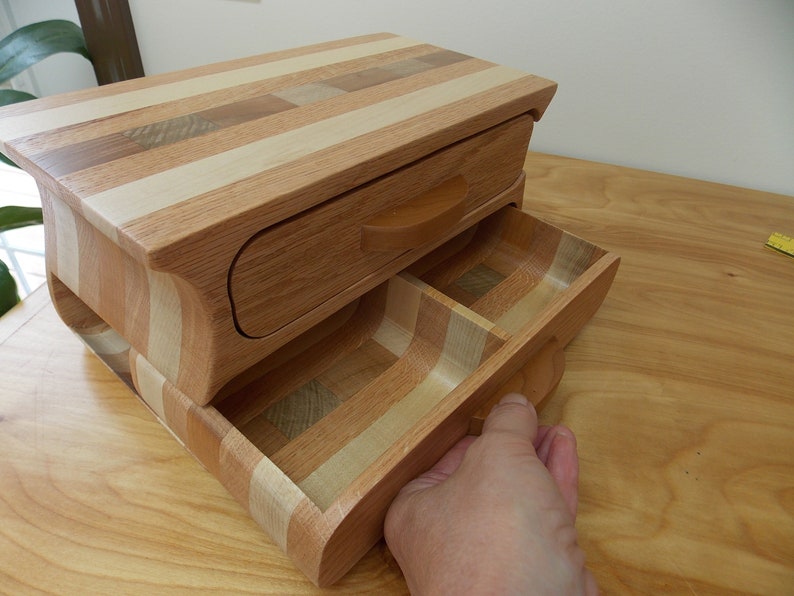 Jewelry Boxes Large Handmade Oak Jewelry Box Oak Cherry and Etsy