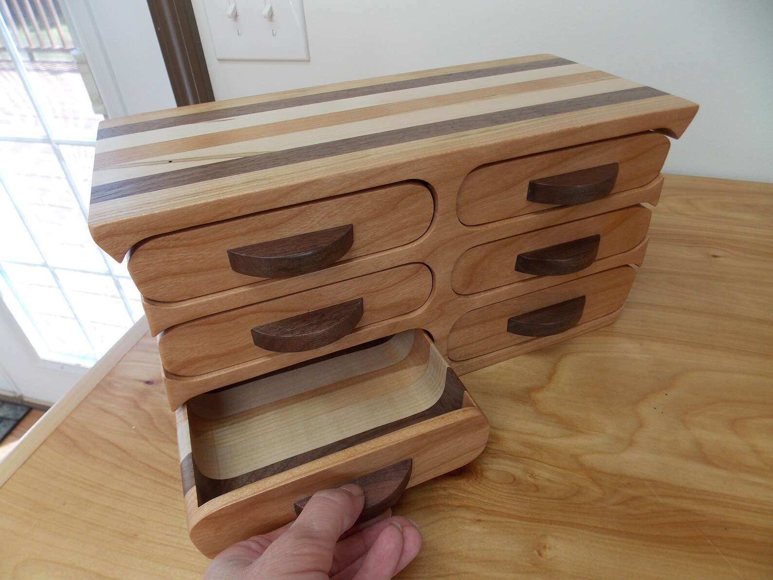 Jewelry Boxes Handmade Large Cherry Wood Jewelry Box Cherry Etsy