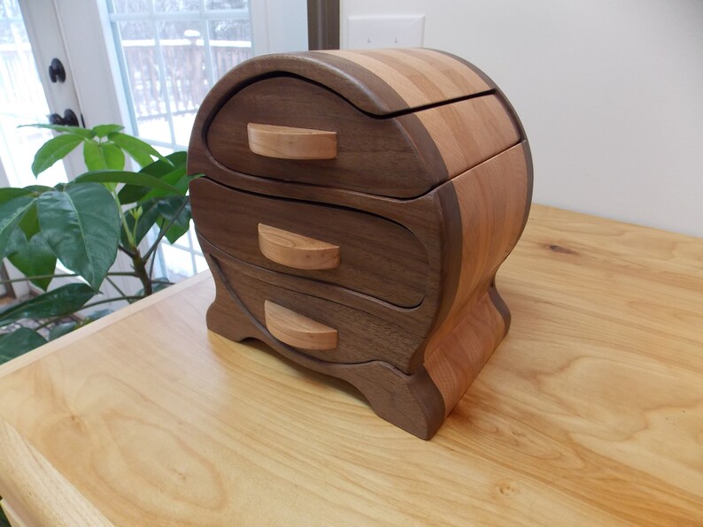 Jewelry Box Large Handmade Walnut Jewelry Box Walnut Etsy