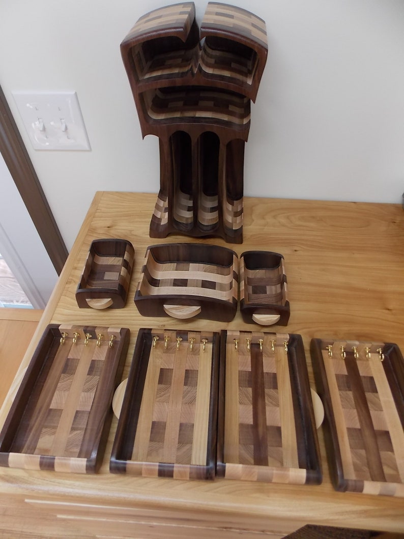Handmade Large Walnut Wood Jewelry Box Walnut Jewelry Box Women/'s Jewelry Box Bandsaw Box Necklace and Bracelets Girls Jewelry Box