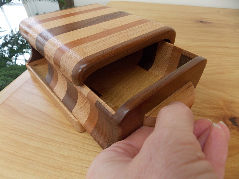 Jewelry Box Handmade Small Walnut Jewelry Box Walnut Cherry Etsy