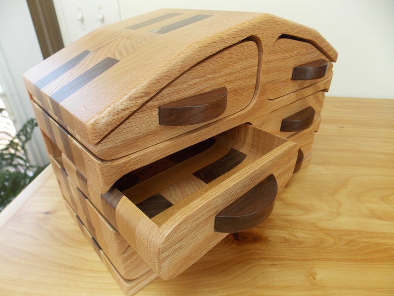 Jewelry Boxes Large Handmade Oak Wood Jewelry Box Oak Etsy