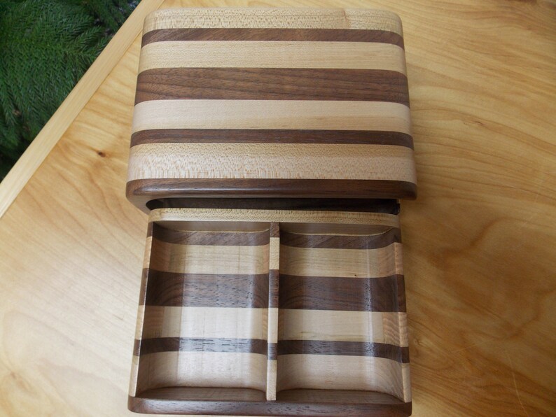 Jewelry Box Small Handmade Walnut Wood Jewelry Box Walnut Etsy