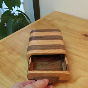 Handmade Oak & Walnut Inlay Jewelry Box: Bandsaw Keepsake Box