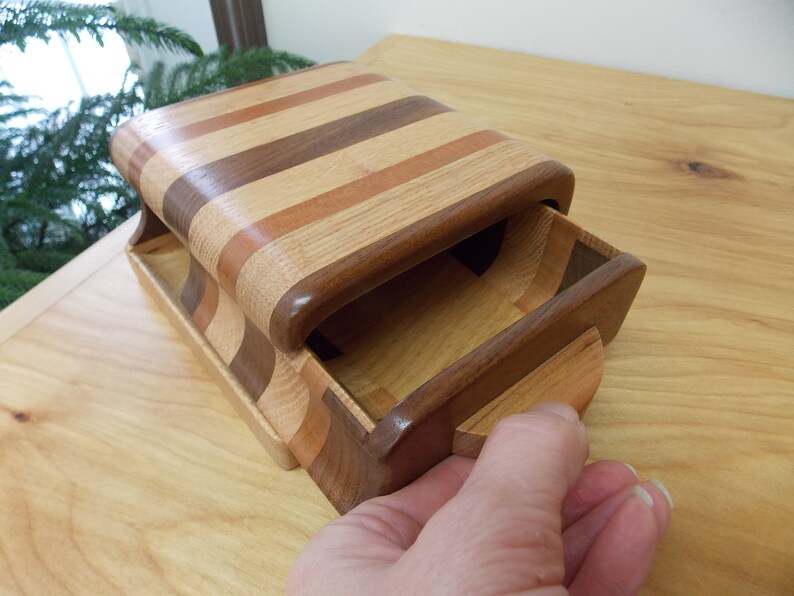 Jewelry Box Handmade Small Walnut Jewelry Box Walnut Cherry Etsy