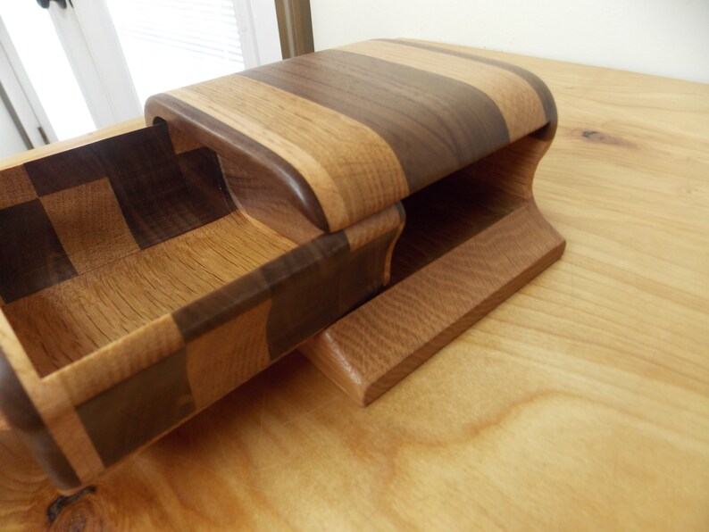 Jewelry Box Handmade Small Walnut Inlay Jewelry Box Walnut Etsy