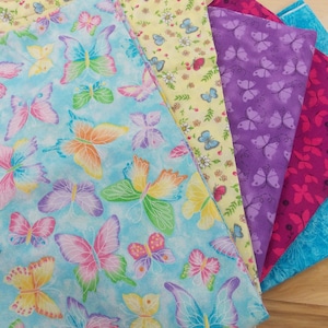 Butterfly & Dragonfly 100% Cotton Fabric - By The Yard