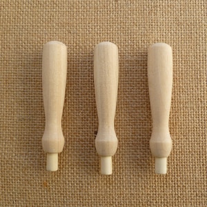 3 wooden needle felting handles - holder - felting handle - merino roving - wool roving - felting needles - wool tops - felt - star - gauge