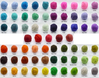Merino Wool Roving 5 Colours 1oz (47") - 84 colours needle felting