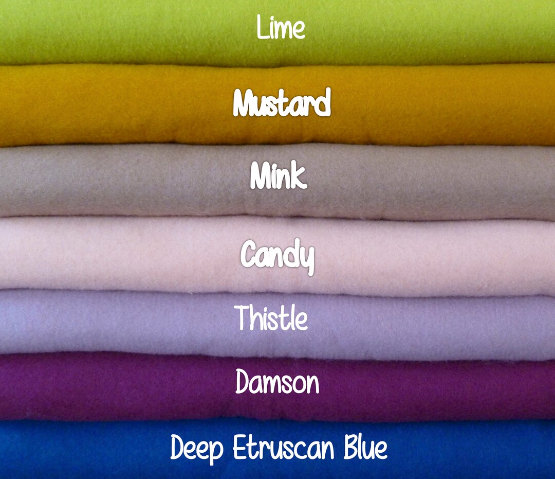Wool Pre Felt Sheets 100 Merino Wool PICK ANY COLORS 35 Needle Felting