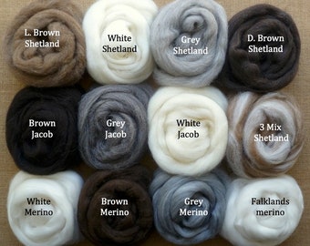 SALE! Needle felting wool roving - natural - colours still available are listed under (select an option) once there gone, there gone!