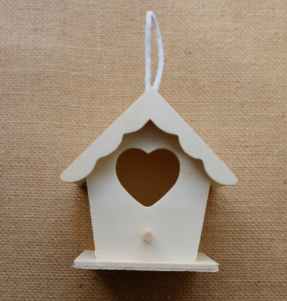Wooden Miniature Bird House Ornament Fairy House Natural Etsy