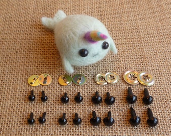 Ojos de seguridad para juguetes, 5 u 8 pares (alta calidad), 5-8 mm, negros, para muñecas y animales.
