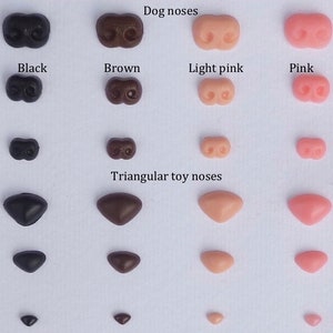 Toy safety noses High quality multi use colored  4mm, 5mm, 6mm, 7mm, 8mm 9mm, 10mm, 12mm - toy noses - plastic animal noses - dog noses