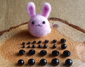 Sew On Toy Eyes 6 pairs 4mm to 10mm mixed or individual, Toy, Dolls