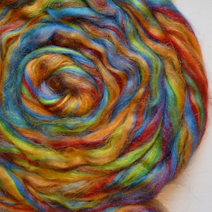 Shimmering glitter fibre - rainbow glitter fibre - Firestar glitter fibre - spinning fibre - wet felting glitter fiber